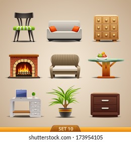 Furniture icons-set 10