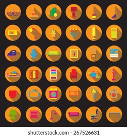 Furniture icons,vector