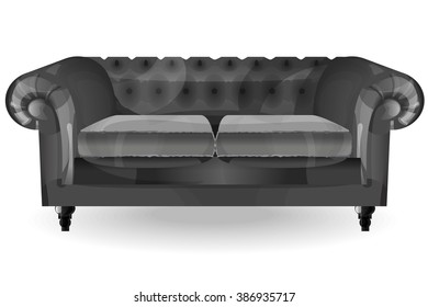 Furniture icons.Vector sofa isolated on white background.Elements of interior.Modern interior.interior with realistic sofa vector illustration.