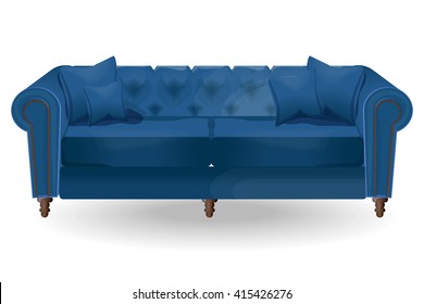 Furniture icons.Vector sofa isolated on white background.Elements of interior.Modern interior.interior with realistic sofa vector illustration.