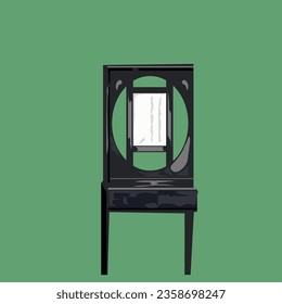 Furniture illustration, dressing table illustration vector