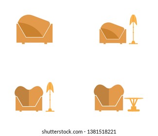 Furniture indoor  icon logo vector