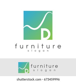 furniture initial Letter D Logo design