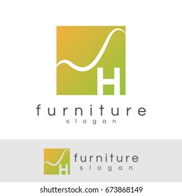 furniture initial Letter H Logo design