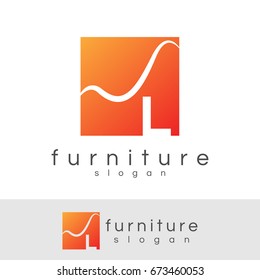 furniture initial Letter L Logo design