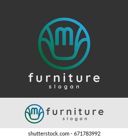 furniture initial Letter M Logo design