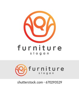 furniture initial Letter Q Logo design