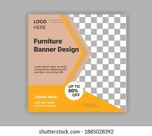 Furniture Instagram Social Media Post Template Design