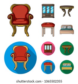 Furniture, interior, design, chair .Furniture and home interiorset collection icons in cartoon,flat style vector symbol stock illustration web.