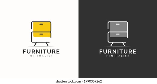 Furniture and interior design logo concept