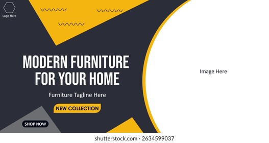 Furniture and interior living room product web template. Furniture advertisement web digital banners.