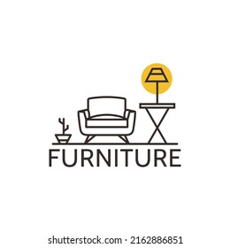 diseño de logotipo interior icono vectorial
