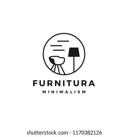 furniture interior logo vector icon illustration