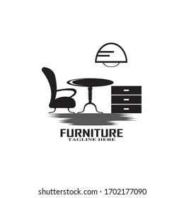 Ilustración vectorial del logotipo interior del mobiliario
