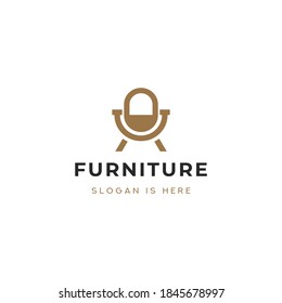 Ilustración de vectores con el logotipo interior del mobiliario