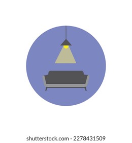 Habitación Interior, Diseño De Logotipos De La Galería De Muebles, Icono De Mobiliario.