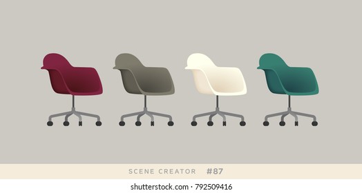 Furniture isolated vector objects