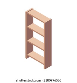 Furniture isometric composition with isolated image of designer furniture item on blank background vector illustration