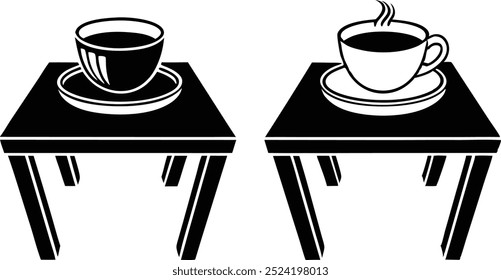 furniture item design vector outline silhouette on white background