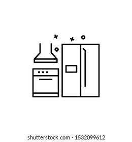 Furniture kitchen industry icon. Simple line, outline vector of industry icons for ui and ux, website or mobile application on white background