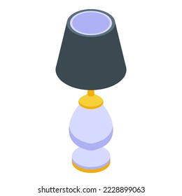 Furniture lamp icon isometric vector. Home floor. Light decor