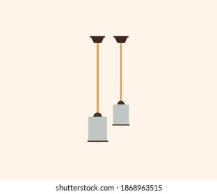 Furniture Lamp Icon Vector flat Illustration.
