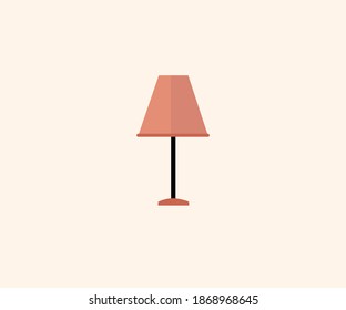 Furniture Lamp Icon Vector flat Illustration.