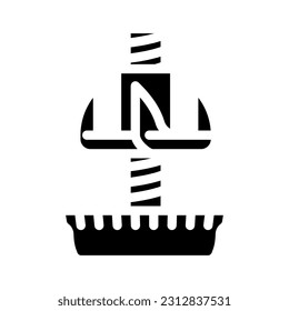 furniture leveler hardware fitting glyph icon vector. furniture leveler hardware fitting sign. isolated symbol illustration