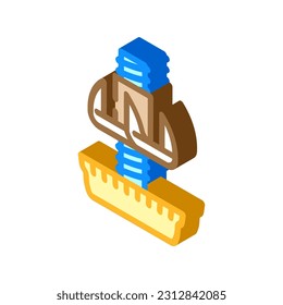 furniture leveler hardware fitting isometric icon vector. furniture leveler hardware fitting sign. isolated symbol illustration