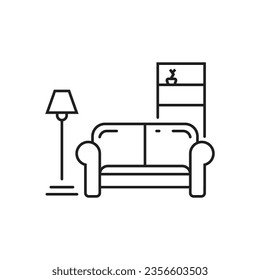 furniture line art icon design vector