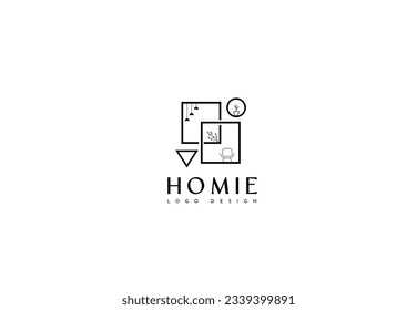 furniture logo. creative company logo design. home interior  logo. creative modern minimal design .furniture interior  logo.