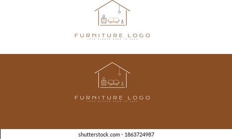 furniture logo creative compay logo design.furniture company logo. creative modern vector design.wood furniture logo.