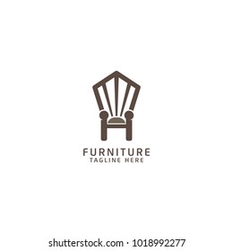 Furniture Logo Design, Combine with Chair Icon