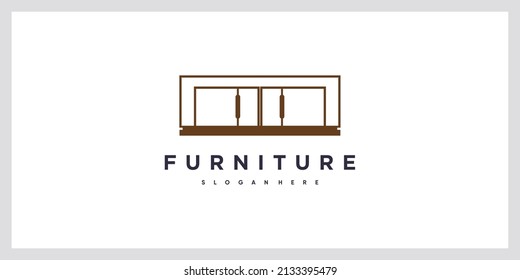 Furniture Logo Design Creative Concept Stock Vector (Royalty Free ...