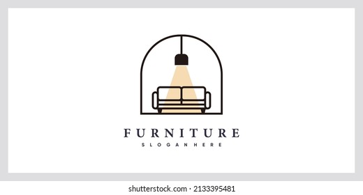 Furniture Logo Design Creative Concept Stock Vector (Royalty Free ...