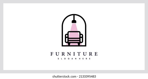 Möbellogo-Design mit kreativem Konzept 
