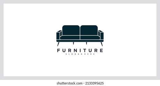 Furniture logo design with creative concept 