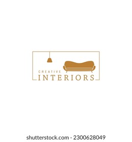 Diseño del logotipo del mobiliario con concepto creativo. diseño del logotipo de la galería de muebles
