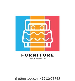 Diseño del logotipo de los muebles con idea creativa del concepto