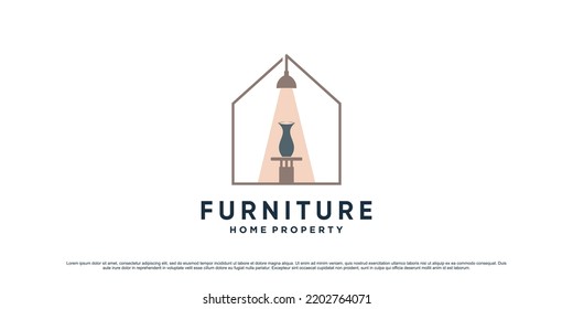 Furniture logo design inspiration for business property with creative concept Premium Vector