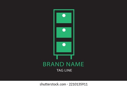 furniture logo design, line art furniture, creative furniture logo with concept