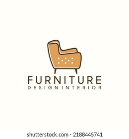 furniture logo design with line style