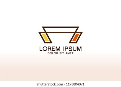 Furniture logo design. Modern symbol template design. Vector icon illustration