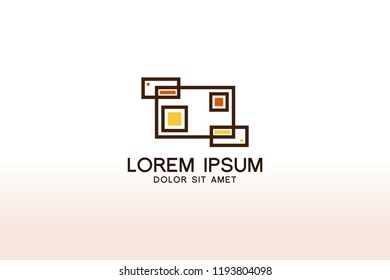 Furniture logo design. Modern symbol template design. Vector icon illustration