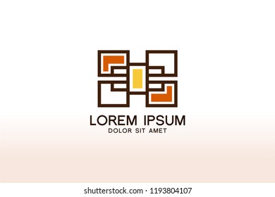 Furniture logo design. Modern symbol template design. Vector icon illustration