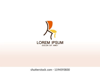Furniture logo design. Modern symbol template design. Vector icon illustration