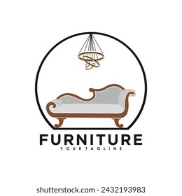 Furniture logo design with premium concept idea