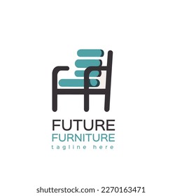 Furniture logo design template. Furniture logo vector icon. Chair Icon Illustration