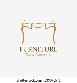 Furniture logo design template. Vector illustration with flat style