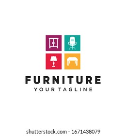 Furniture Logo Design Templates Creative Stock Vector (Royalty Free ...